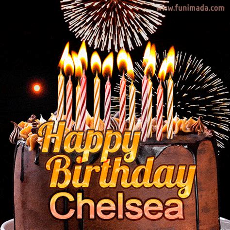 Chocolate Happy Birthday Cake For Chelsea