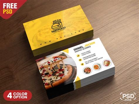 Creating professional business cards is easy with adobe spark. PSD Fast Food Restaurant Business Card Design - PSD Zone