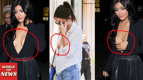 Kylie Jenner Braless Bare Showoff Out To Dinner In L A Youtube