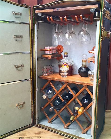 Repurposed Vintage Steamer Trunk Transformed Into A Bar Ajs Antique