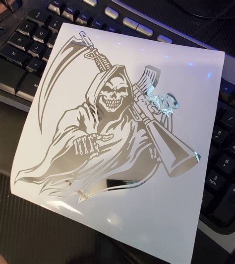 Grim Reaper Death Ar 15 Gun Decal Vinyl Car Sticker Laptop Cup Etsy