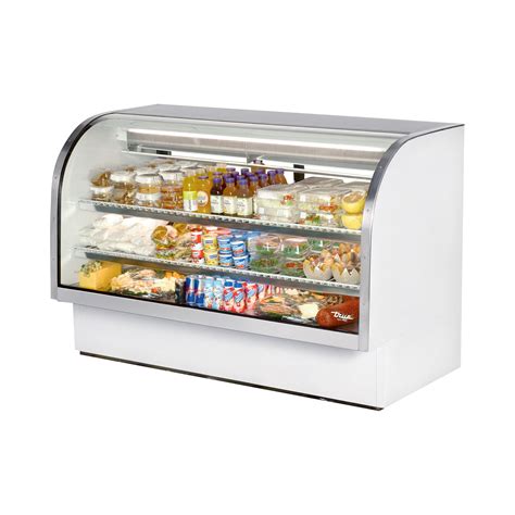 True Tcgg 72 Ld Commercial Refrigerated Deli Display Case Curved Glass