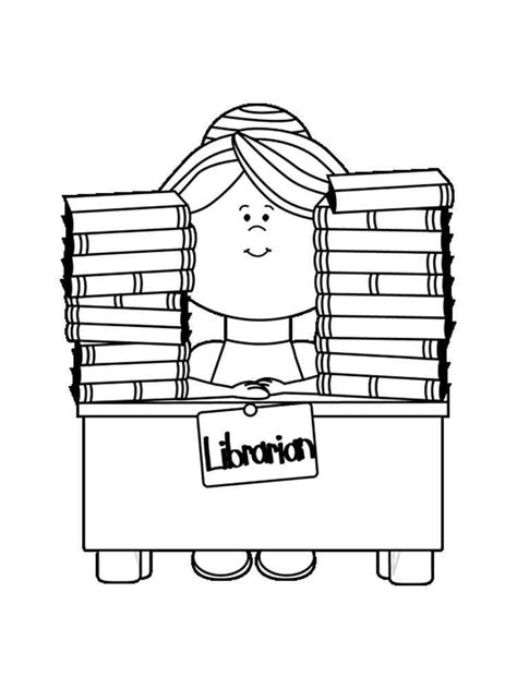 Librarian Coloring Coloring Pages
