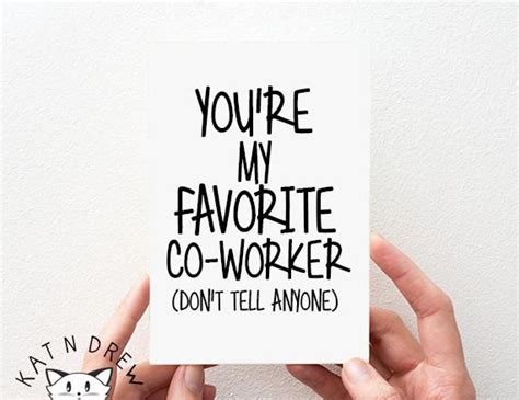 Favourite Coworker Dont Tell Card Pgc088 Birthday Greetings For