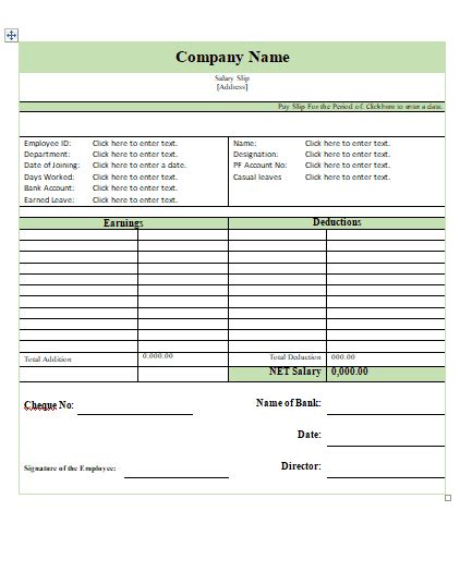 Top 14 Free Payslip Templates Word Excel Templates Best Templates