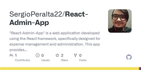 GitHub SergioPeralta React Admin App React Admin App Is A Web Application Developed Using