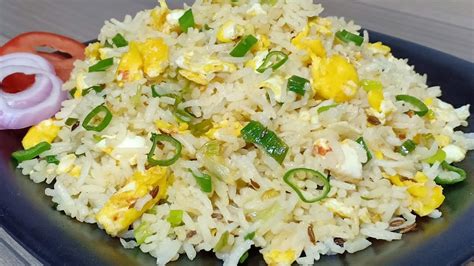 Spring Onion Egg Rice Quick And Easy Fried Rice Recipe Youtube