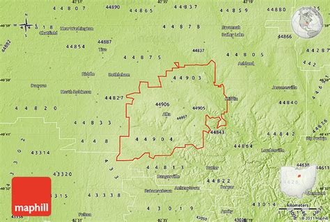 Physical Map Of Zip Codes Starting With 449