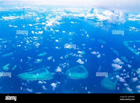 Aerial View Of Maldives Archipelago Meemu Atoll Meemu Atoll Is An