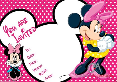 32 Superb Minnie Mouse Birthday Invitations Kitty Baby Love