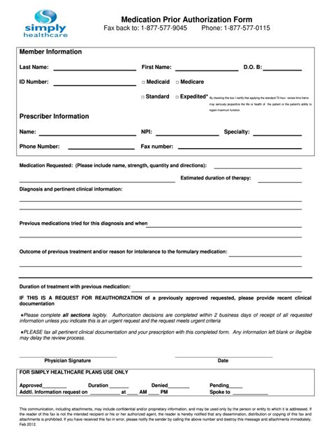 Simply Healthcare Prior Authorization Form Pdf Fill Out And Sign Online