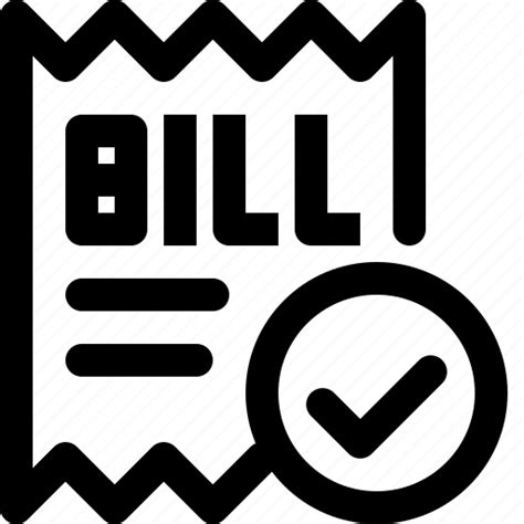 Bill Paid Payment Tick Icon