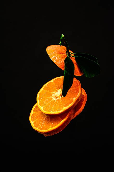1920x1080px 1080p Free Download Orange Slice Fruit Dark Hd Phone