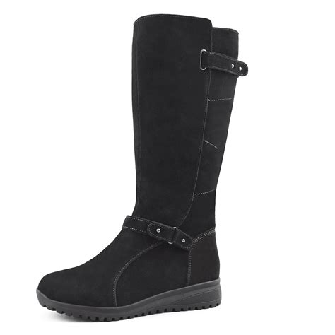 Comfy Moda Comfy Moda Womens Tall Winter Boots Suede Leather Fur