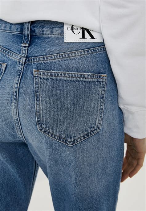 Джинсы Calvin Klein Jeans HIGH RISE STRAIGHT ANKLE цвет голубой