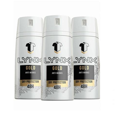 Lynx 48 Hour Dry Protection Anti Perspirant Deodorant Gold Anti Marks 3