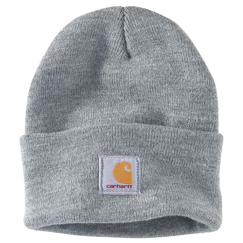 Carhartt Knit Cuff Beanie In Heather Grey A18 Hgy Gliks