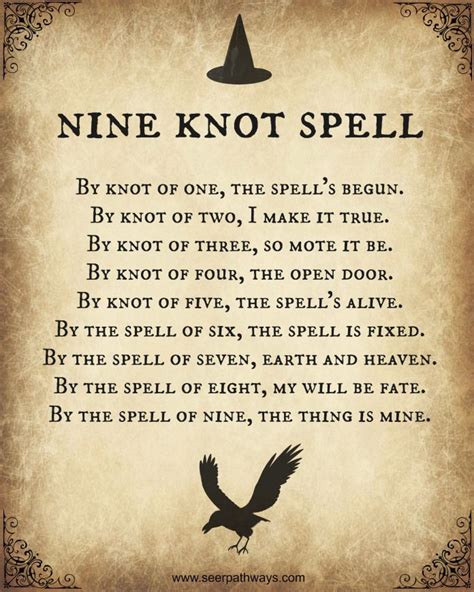 Nine Knot Spell Witchcraft Spell Books Wiccan Magic Wiccan Spell Book