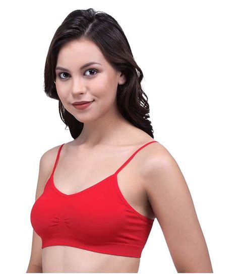 Buy TCG Cotton Lycra T-Shirt Bra - Red Online at Best Prices in India 
