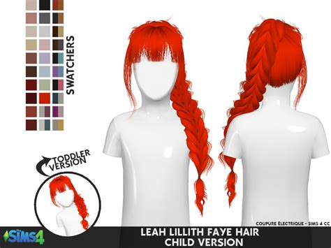 Coupure Electrique Leahlillith`s Faye Hair Retextured Sims 4 Hairs