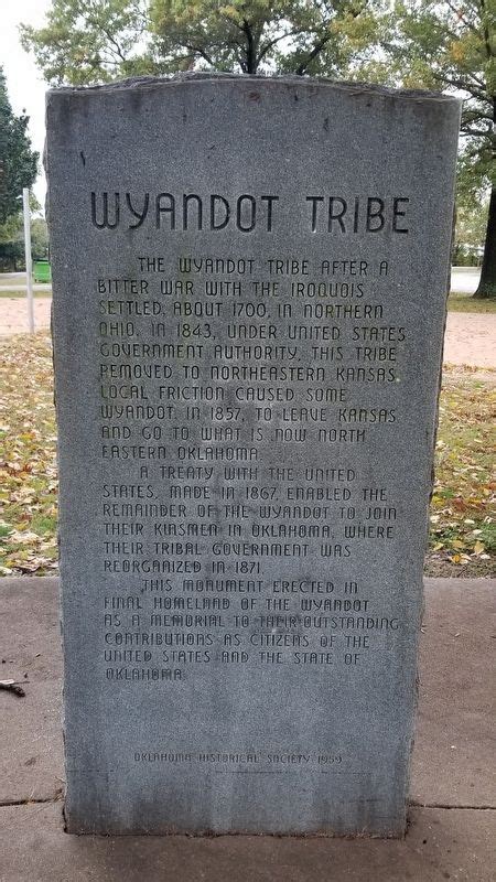Wyandot Tribe Historical Marker