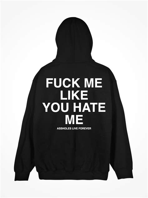 Fuck Me Like You Hate Me • Black Hoodie Linda Finegold