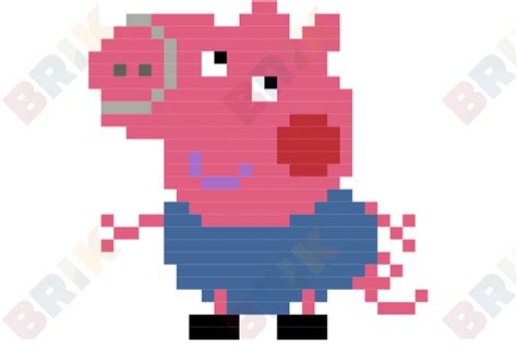 George Pig Pixel Art Brik