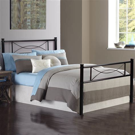 Teraves Bed Frame Twin Size With Headboard 6 Stable Legs Durable Metal