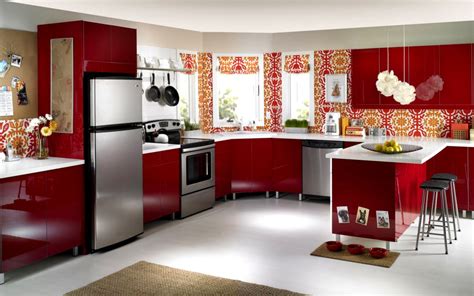 Red Kitchen Furniture Wallpaper Hd | Pack Wallpapers