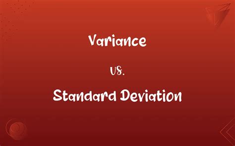 Variance Vs Standard Deviation Whats The Difference