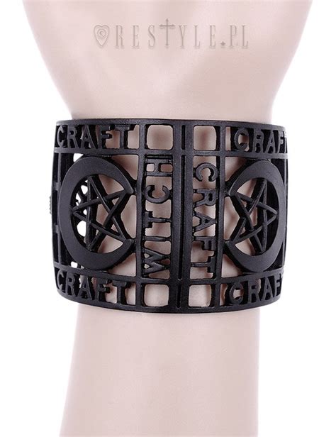 Witchcraft Bracelet Gothic Bangle Moon Cuff Pentagram Jewellery