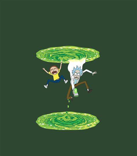 Rick And Morty Falling Portal To Portal Digital Art By Obanz Caris