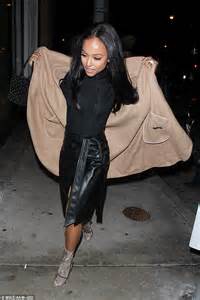 Karrueche Tran Flashes Legs As She Goes For Sophisticated Sexy Style In La Daily Mail Online