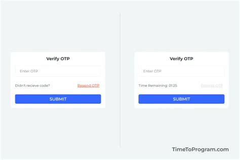 How To Create OTP Countdown Timer In React JS Time To Program
