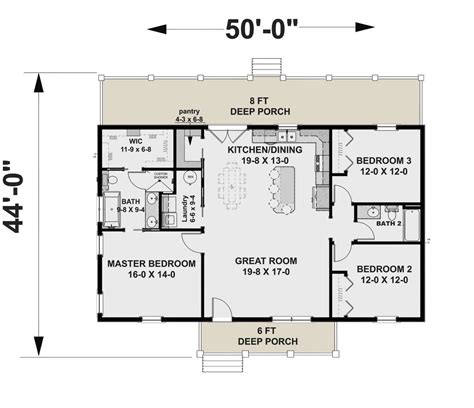 House Plan 1776 00117 Modern Farmhouse Plan 1500 Square Feet 3