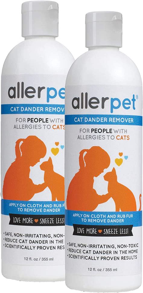 Allerpet Cat 12 Oz Bottle 2 Pack Best Allergy Relief And Pet Dander