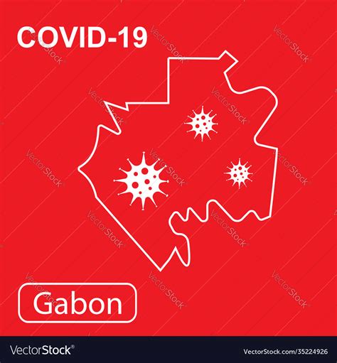 Ap Gabon Labeled Covid 19 Royalty Free Vector Image