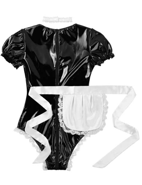 sexy women s halloween costume cosplay french maid leotard bodysuit fancy dress ebay