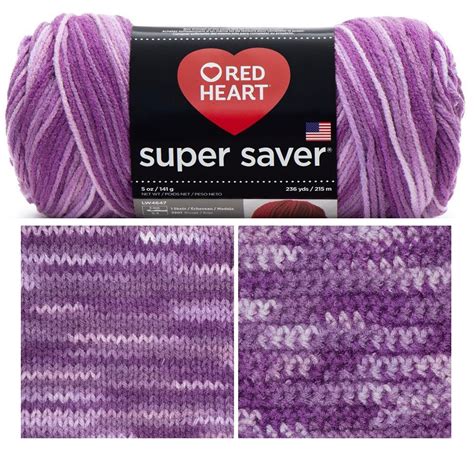 Purple Tones Red Heart Super Saver Multi Yarn 5oz236yds Etsy