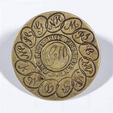 Sold Price 1789 George Washington Gwi 4a Brass Inaugural Button
