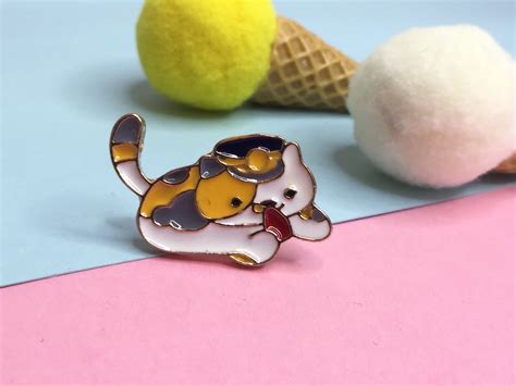 Cute Cat Pin Enamel Pin Cat Cat T Enamel Pins Enamel Pin Etsy Uk