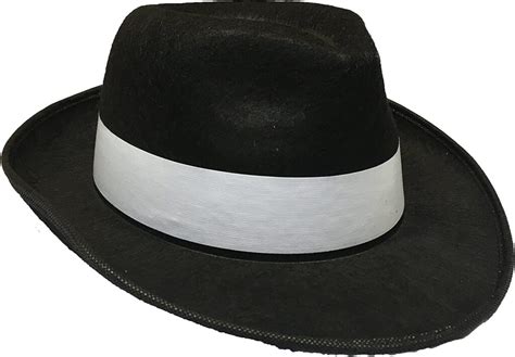 Adult Black Trilby Fedora Gangster Al Capone Spiv Style Hat