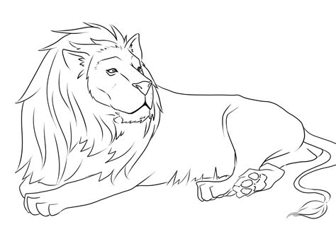Drawing Lion #10299 (Animals) – Printable coloring pages