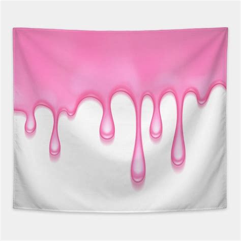 Pink Melting Ice Cream Melting Ice Cream Tapestry Design Tapestries Pink Hanging Tapestry