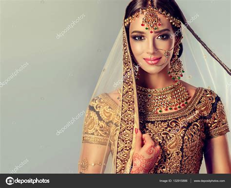 Portrait Of Beautiful Indian Girl Stock Photo By ©sofiazhuravets 132915886