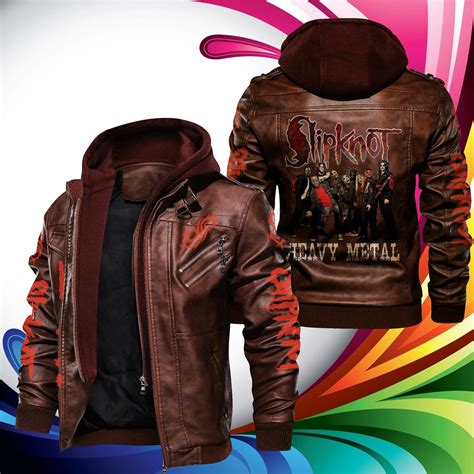 Slipknot Heavy Metal Band Leather Jacket Robinplacefabrics