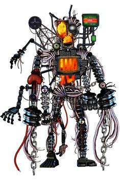 Endoskeleton scraptrap | Animatronicos fnaf, Fnaf dibujos, Fnaf