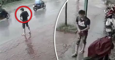 bloke urinating in the street becomes victim of hilarious karma daily star