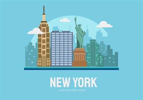 New York City Building Vector Flat Illustration 274344 Vector En Vecteezy