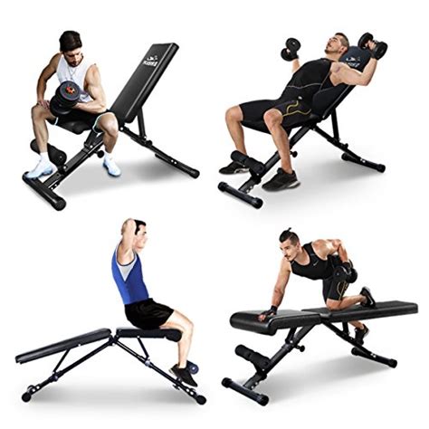 FLYBIRD Adjustable Weight Bench Utility Gym Bench For Full Body Workout Multi Purpose Foldable